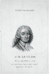 Jean-Marie Leclair (1697-1764) gravert av Lambert av French School